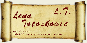 Lena Totošković vizit kartica